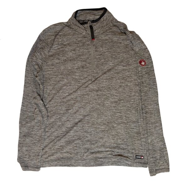 NWT Canada Weather Gear Men's Grey Fleece-Dye Supreme Soft 1/4 Zip - Sz L - Picture 4 of 6